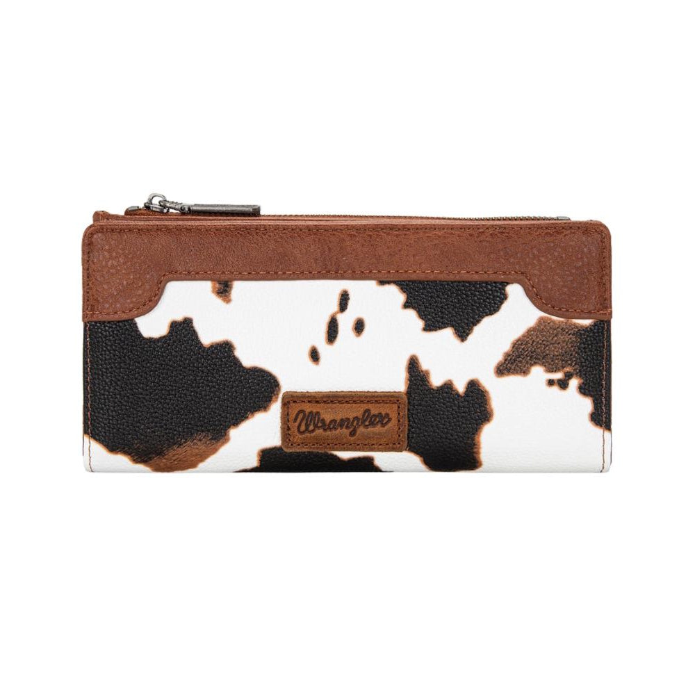 Wrangler® Cow Print Slim Wallet
