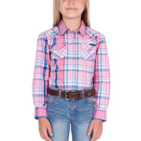 Wrangler® Girls Kiara Logo Long Sleeve Shirt