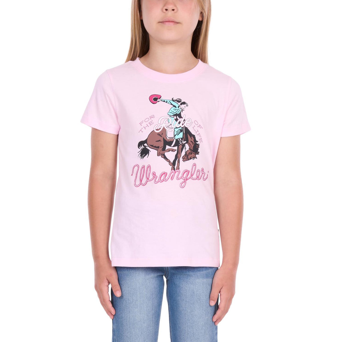 Wrangler® Girls Jenna Short Sleeve Tee