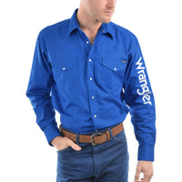 Wrangler® Mens Logo Rodeo Long Sleeve Drill Shirt
