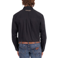 Wrangler® Mens Flex Tech Logo Long Sleeve Shirt