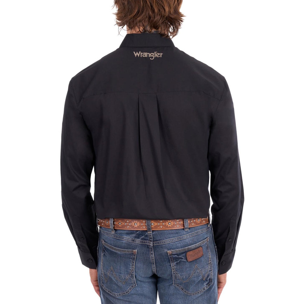 Wrangler® Mens Flex Tech Logo Long Sleeve Shirt