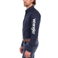Wrangler® Mens Flex Tech Logo Long Sleeve Shirt