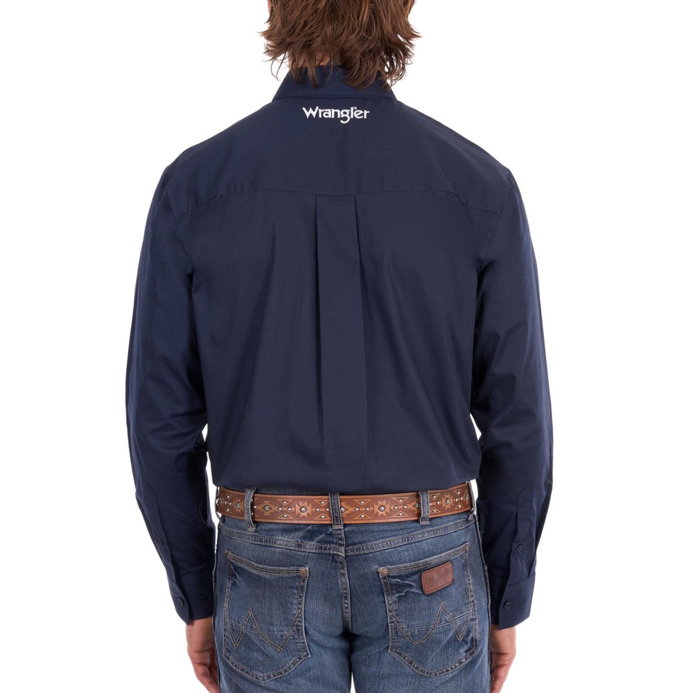 Wrangler® Mens Flex Tech Logo Long Sleeve Shirt