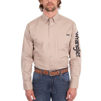 Wrangler® Mens Flex Tech Logo Long Sleeve Shirt