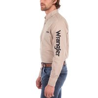 Wrangler® Mens Flex Tech Logo Long Sleeve Shirt