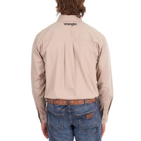 Wrangler® Mens Flex Tech Logo Long Sleeve Shirt