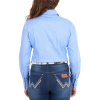 Wrangler® Womens Hazel Logo Western Long Sleeve Shirt