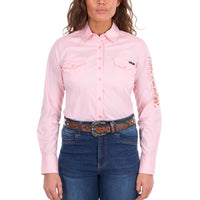 Wrangler® Womens Hazel Logo Western Long Sleeve Shirt