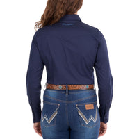 Wrangler® Womens Hazel Logo Western Long Sleeve Shirt