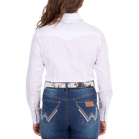 Wrangler® Womens Hazel Logo Western Long Sleeve Shirt