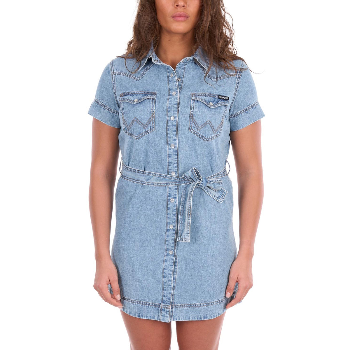 Wrangler® Womens Marla Short Sleeve Denim Dress