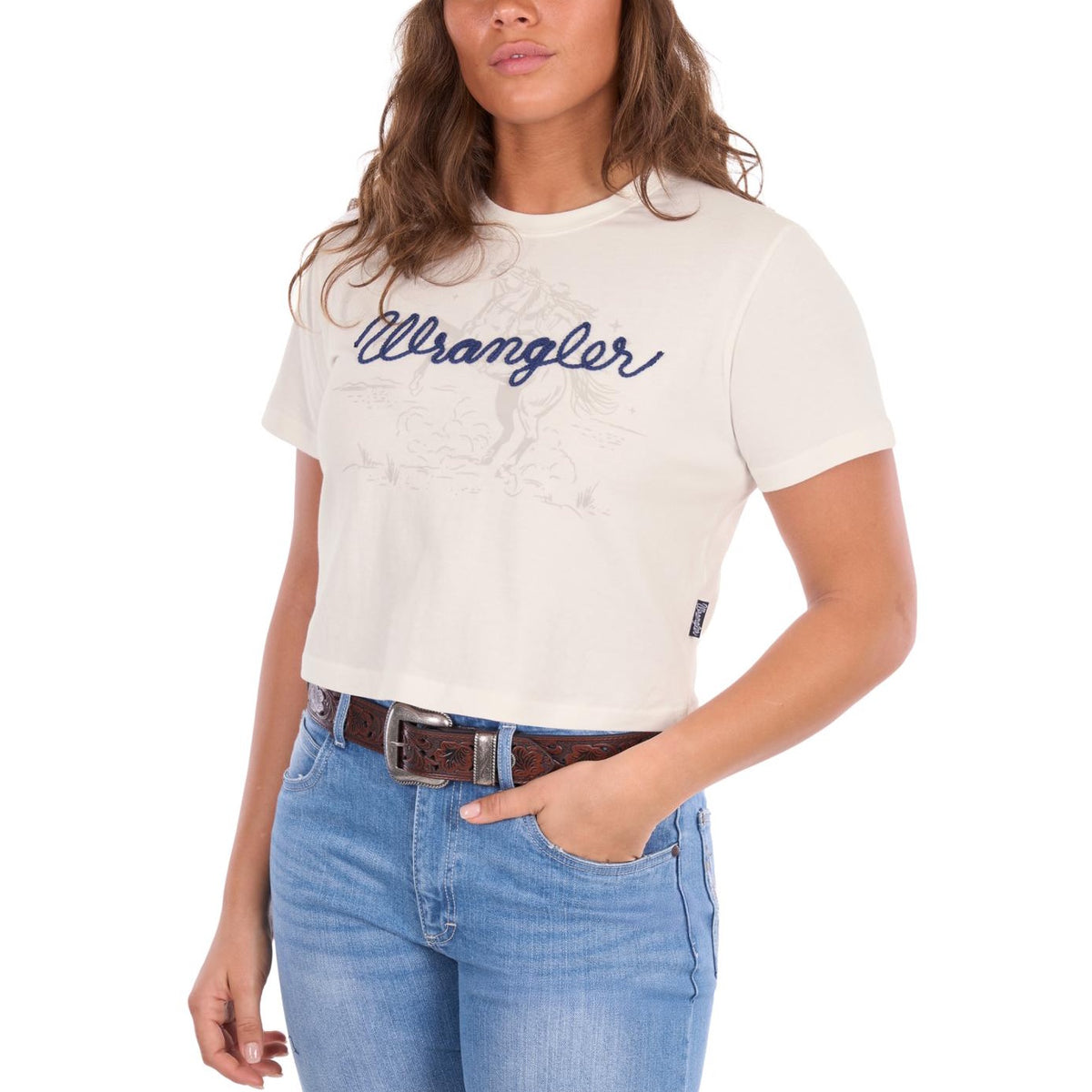 Wrangler® Womens Cindy Crop Short Sleeve Tee