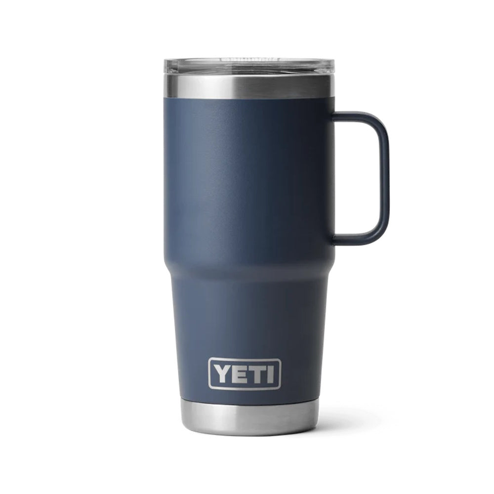 Front of Navy Yeti Rambler R20 Travel Mug