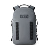 Grey backpack with YETI logo on a white background