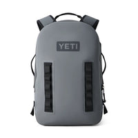 Grey backpack with YETI logo on a white background