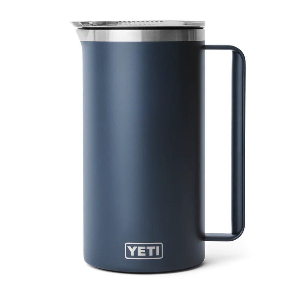 Navy YETI pitcher with handle