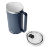 Navy Yeti insulated pitcher with handle and clear lid