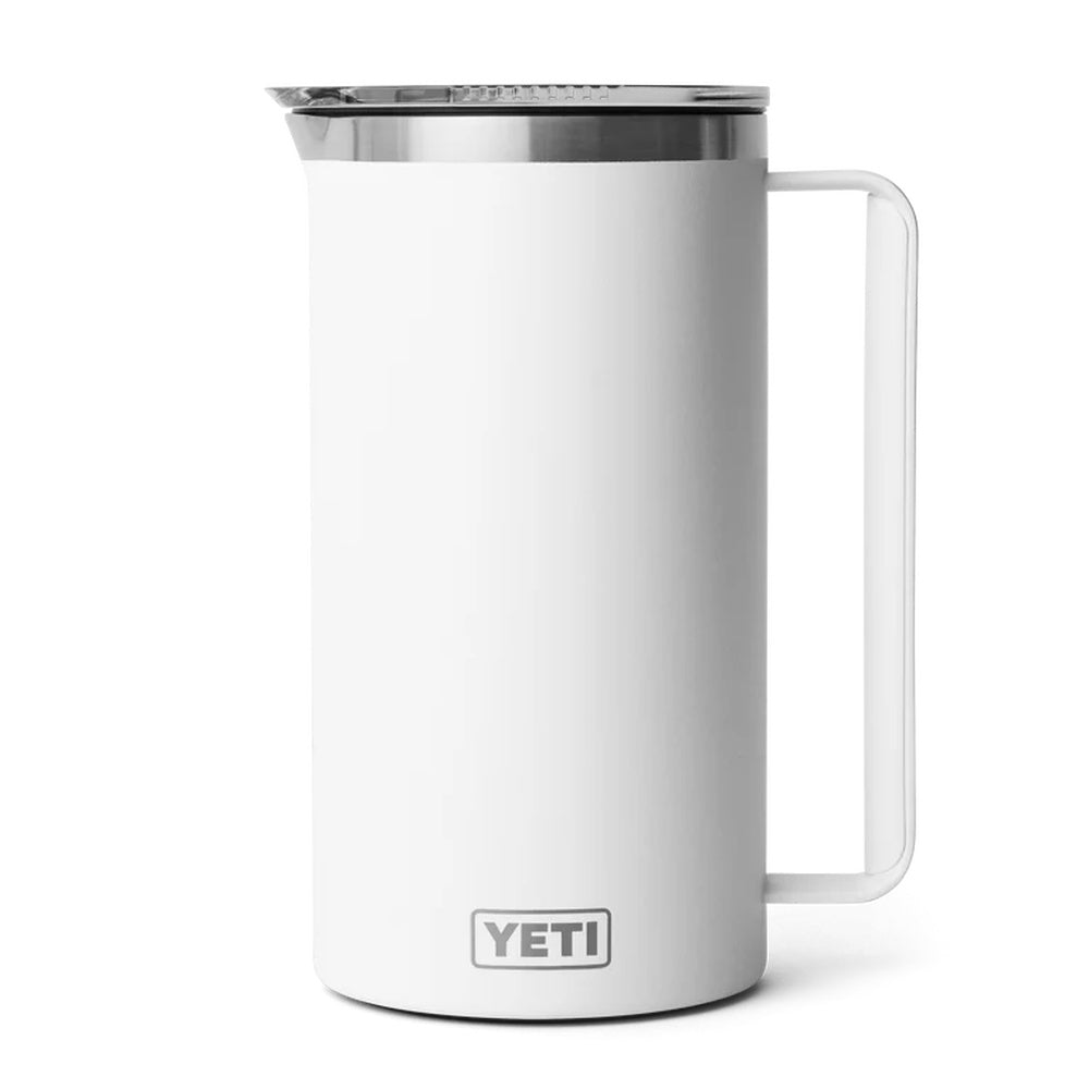 White YETI pitcher with handle