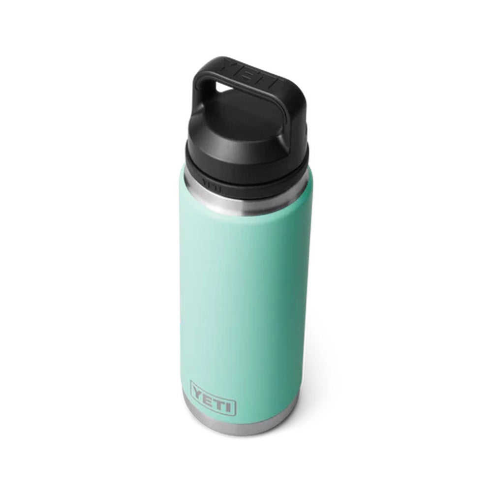 Top down of Seafoam Yeti Rambler 26oz Bottle with Chug Cap