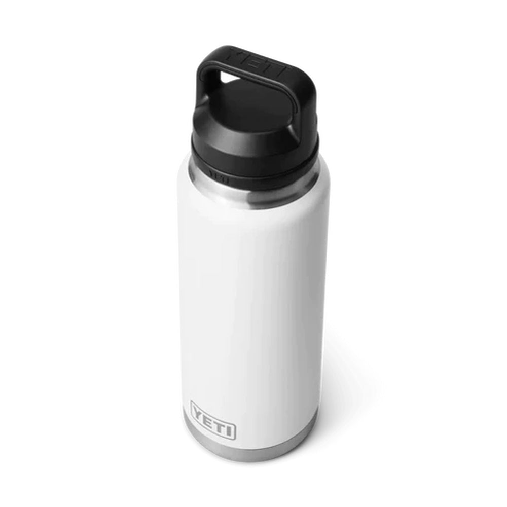 Top of White Yeti Rambler 36oz Bottle with Chug Cap