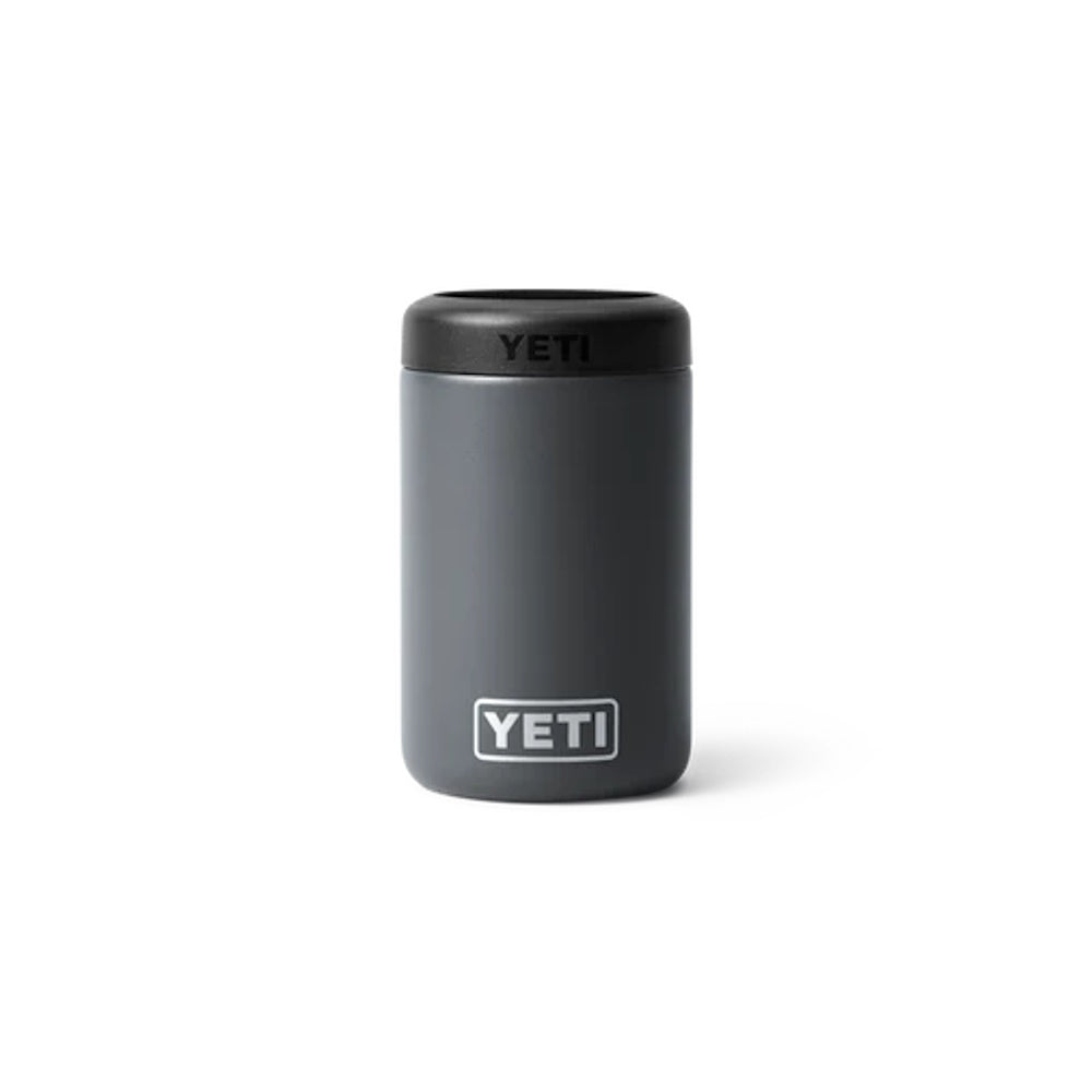 Front of Charcoal Yeti Rambler 375ml Colster