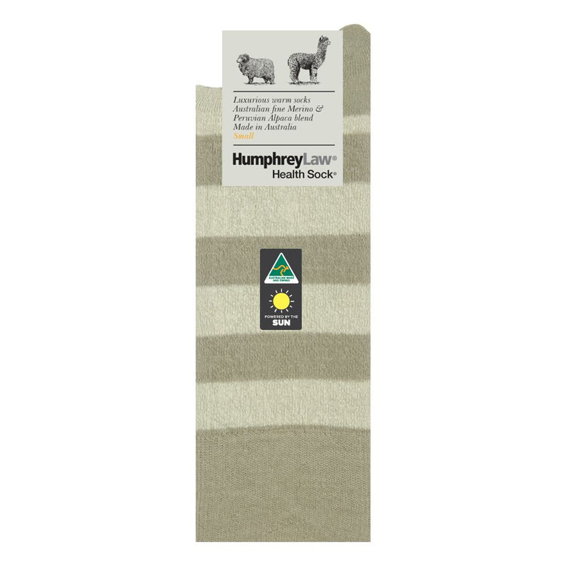 Humphrey Law Baby Alpaca / Merino Stripe Health Socks Antelope