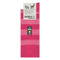 Humphrey Law Baby Alpaca / Merino Stripe Health Socks Fuchsia