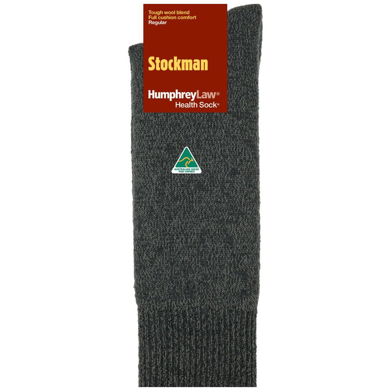 Humphrey Law Wool Stockman Health Socks Dark Light Grey