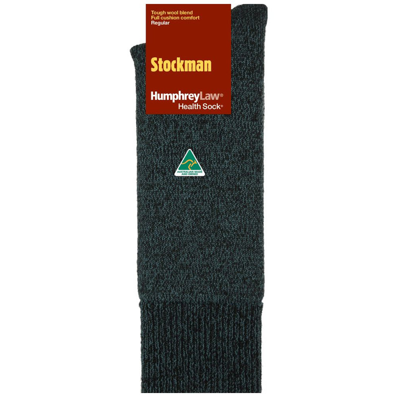 Humphrey Law Wool Stockman Health Socks Black Cobalt