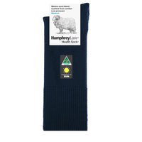 Humphrey Law Men's Merino Wool Cushion Sole Health Sock in Navy Blue