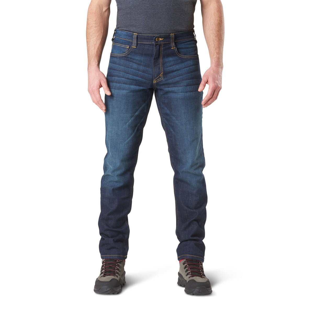 5.11 Defender Flex Slim Jeans Dark Wash Indigo Front