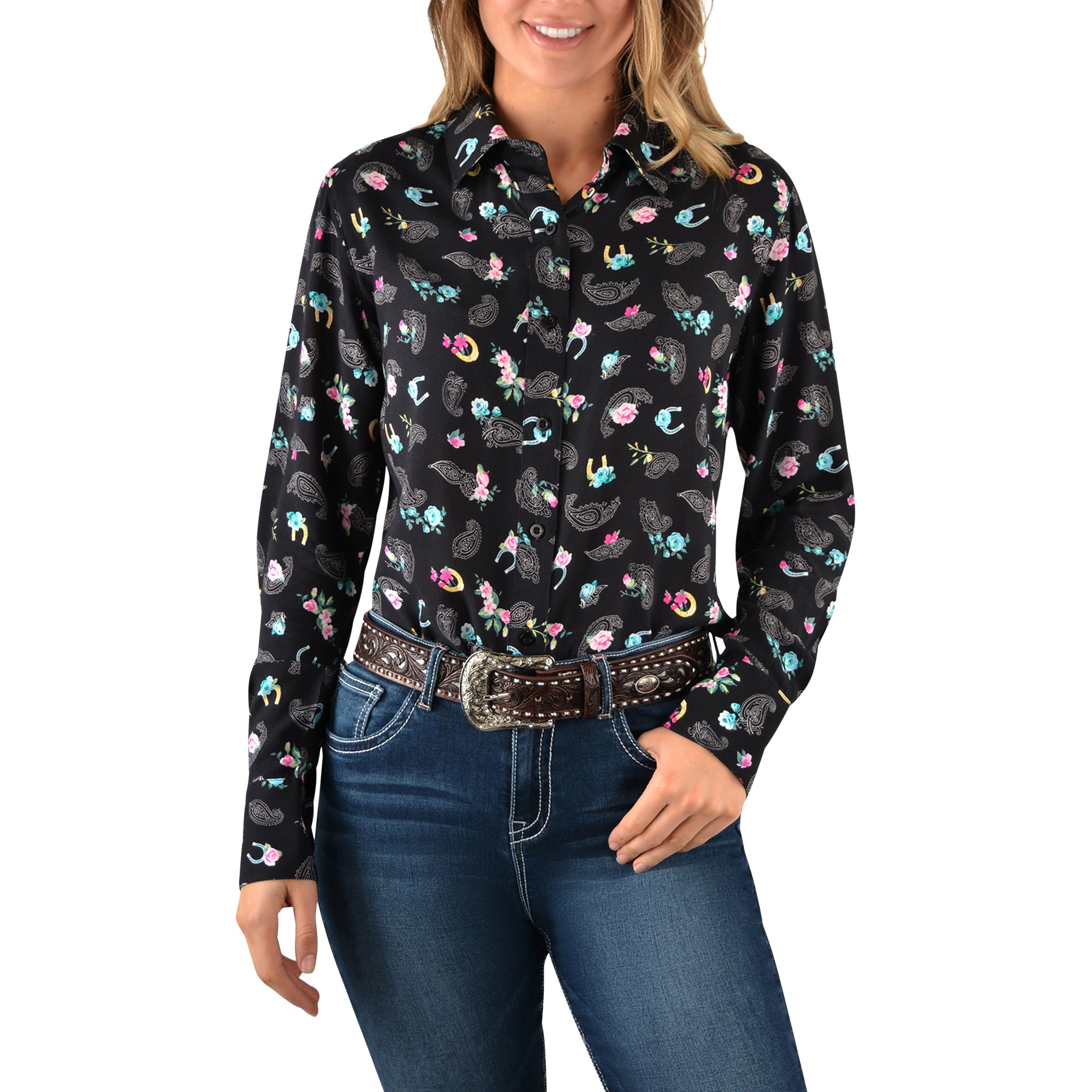 Pure Western Womens Ellie Print Long Sleeve Shirt (Discontinued)