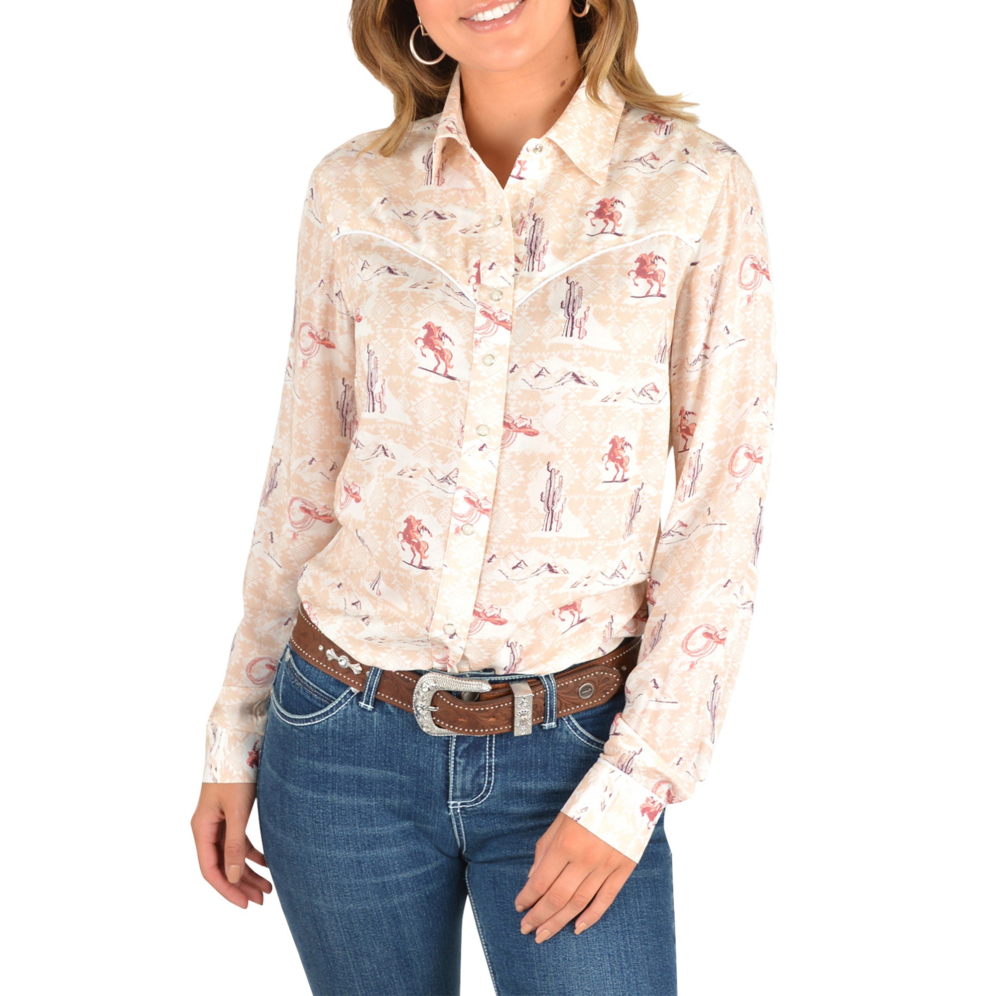 Womens wrangler hot sale western shirts