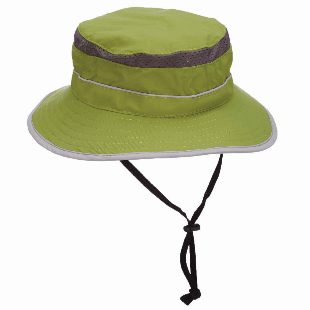 Avenel Kids Nylon Boonie Hat With Chin Straps in Green