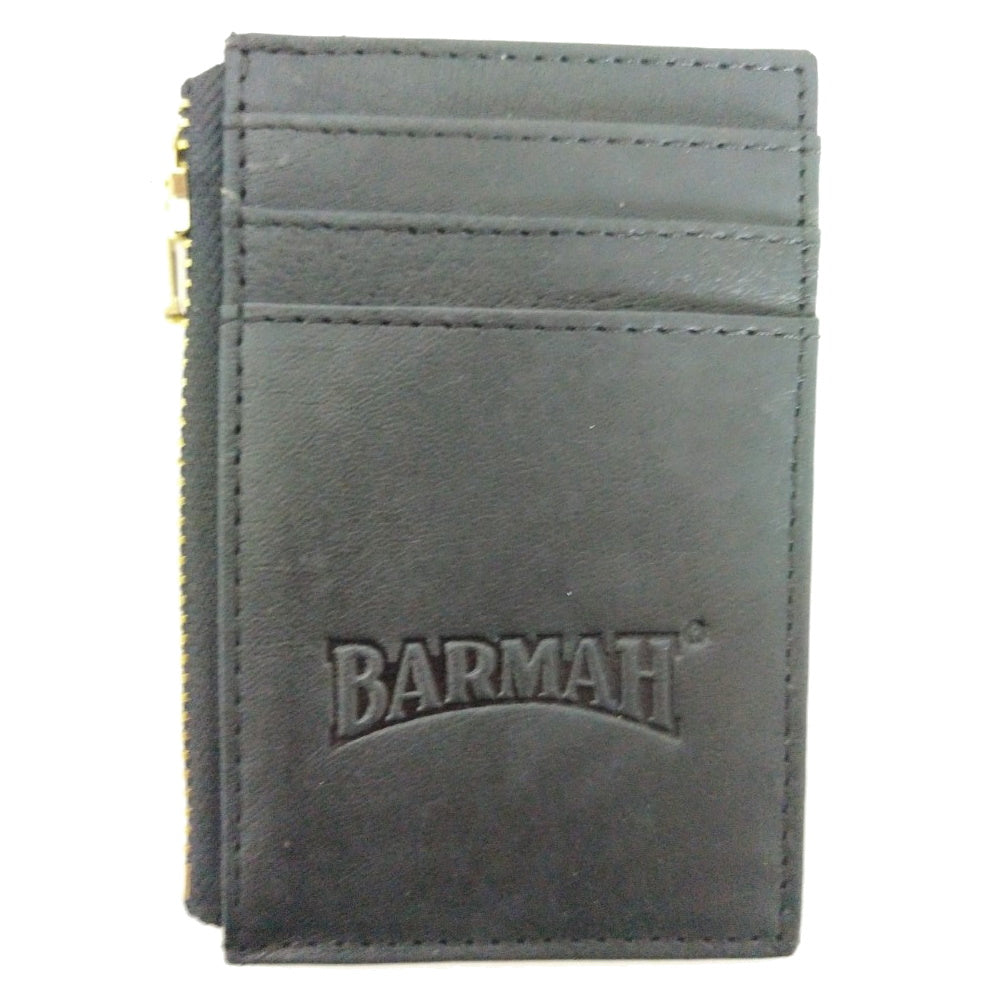 Barmah Kangaroo Leather Slim Line Wallet in Black
