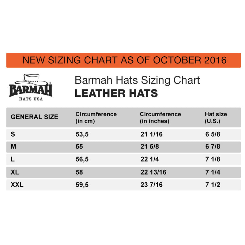 Barmah Size guide