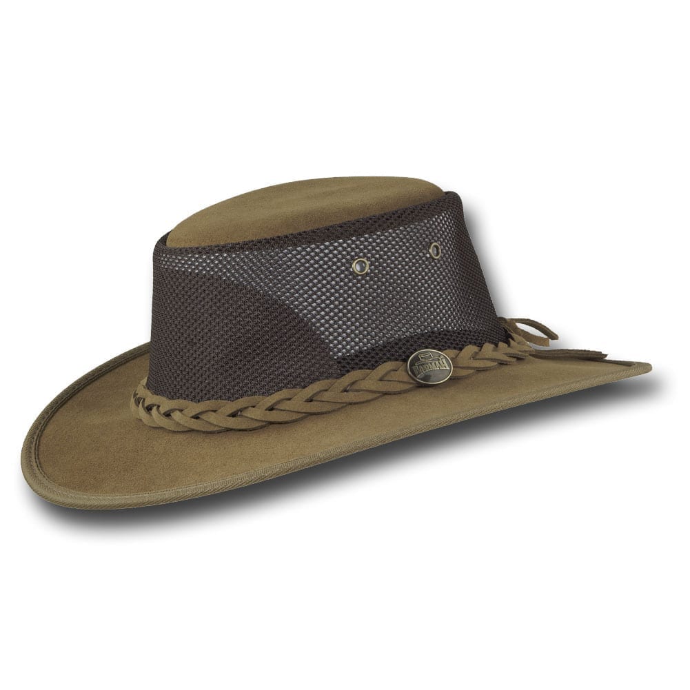Barmah Foldaway Suede Cooler Hat in Hickory