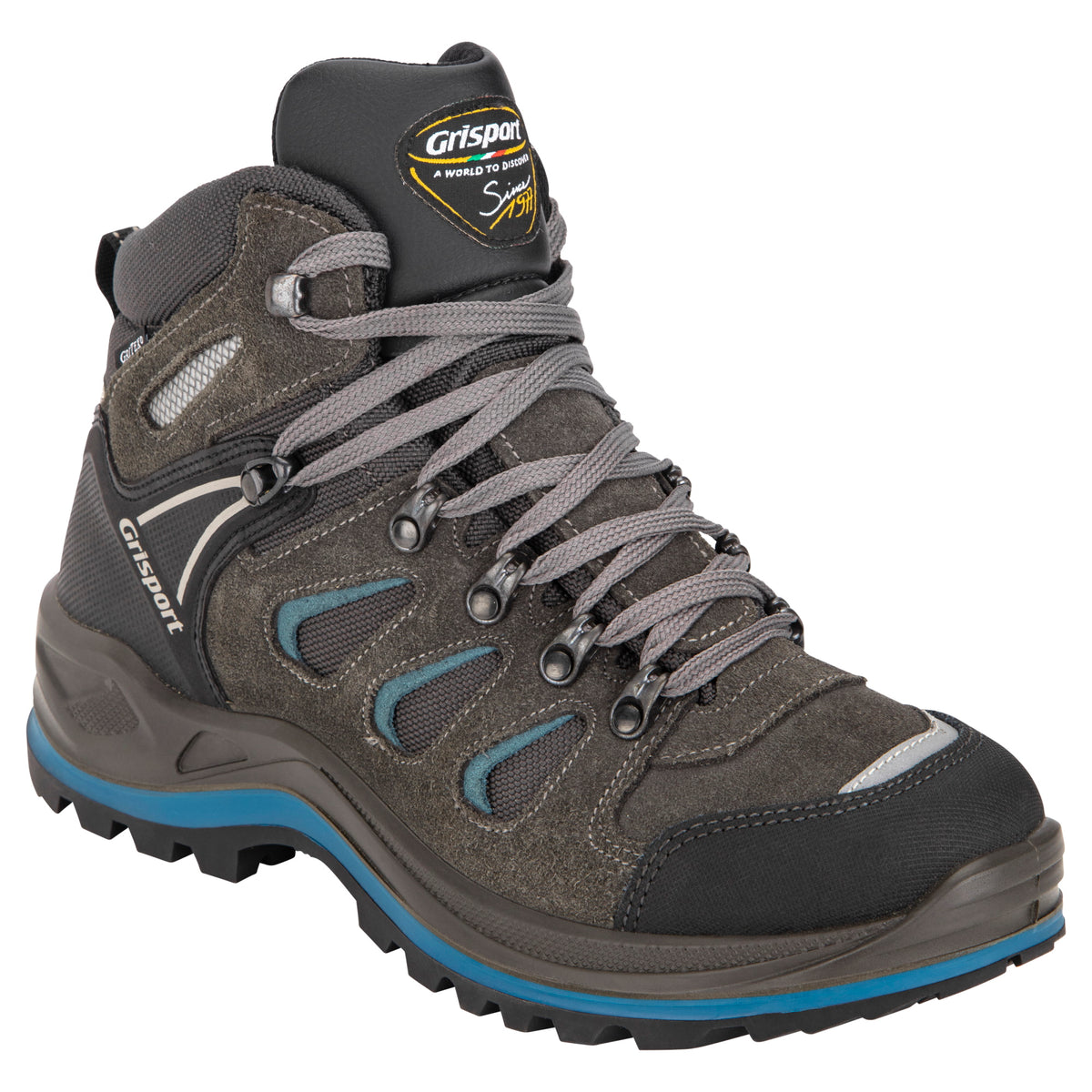 Angle view of Grisport Mens Flinders Mid Waterproof Hiking Boot