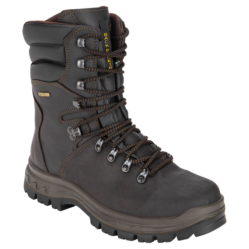 Grisport Hi Country Waterproof Hiking Boots Dark Choc Angle 