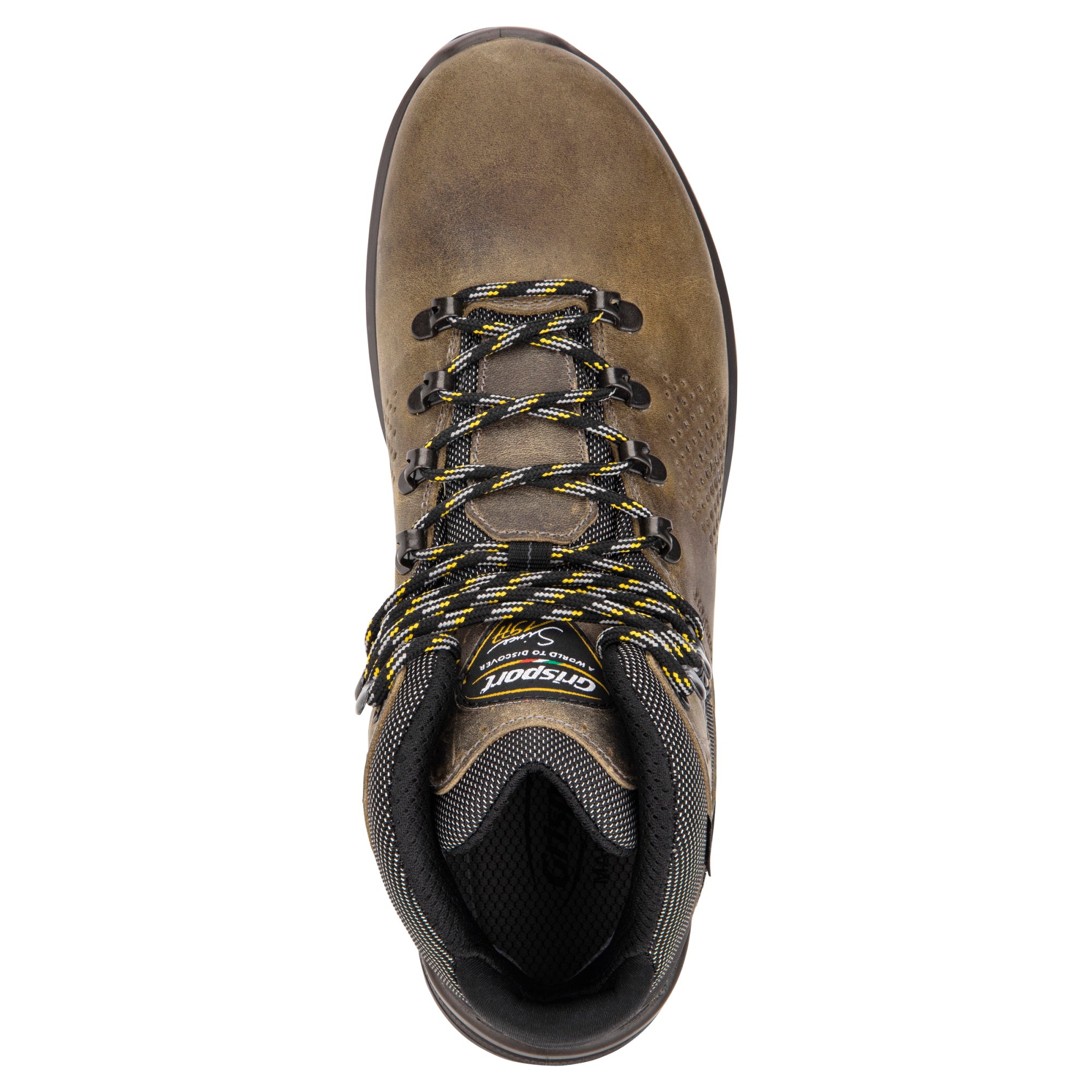 Grisport Mens Pinnacle Mid Hiking Boots Crazy Horse Black Allgoods