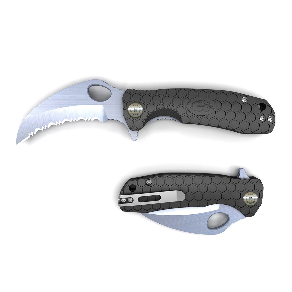 Honey Badger Claw Serrated Knife