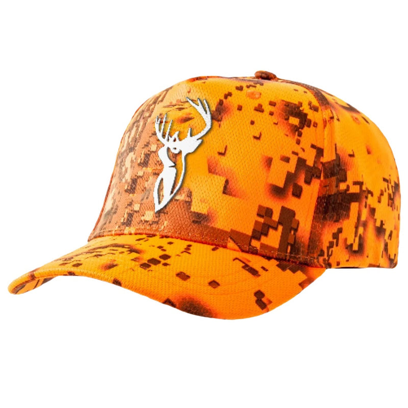 Hunters Element Heat Beater Stag Cap in Blaze Orange with White Stag Logo