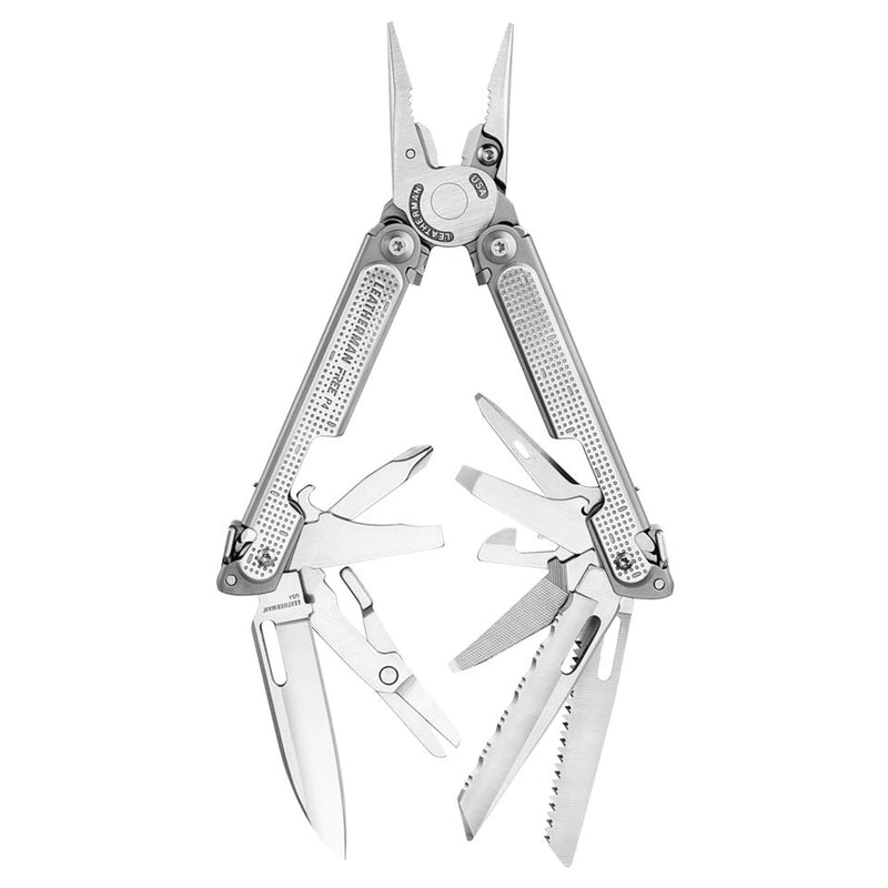 Leatherman Free P4 Multi Tool Open with Tools Fanned