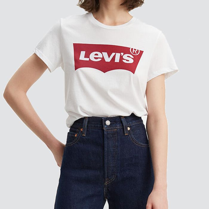 Levi`S Womens Perfect Batwing Logo Tee (White) – Allgoods