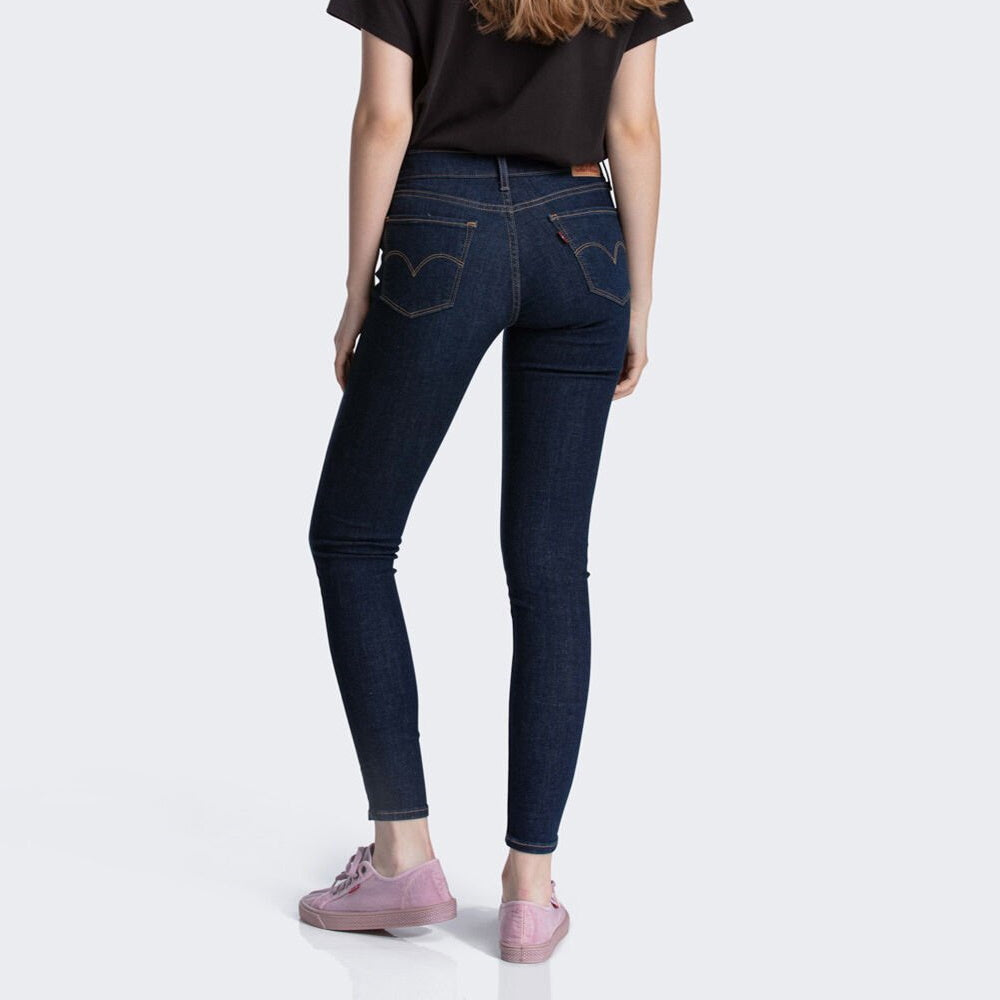 Back view of Levi's 710 Women's Super Skinny Jeans in Wandering Mind