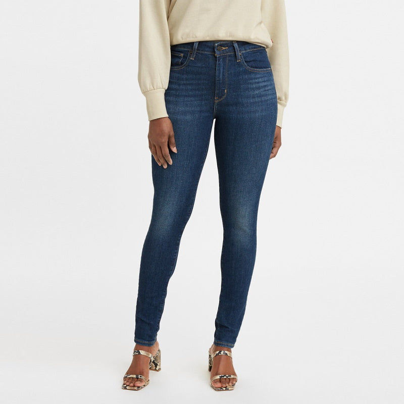 Front view of Levi's 721 High Rise Skinny Jeans in Good Evening