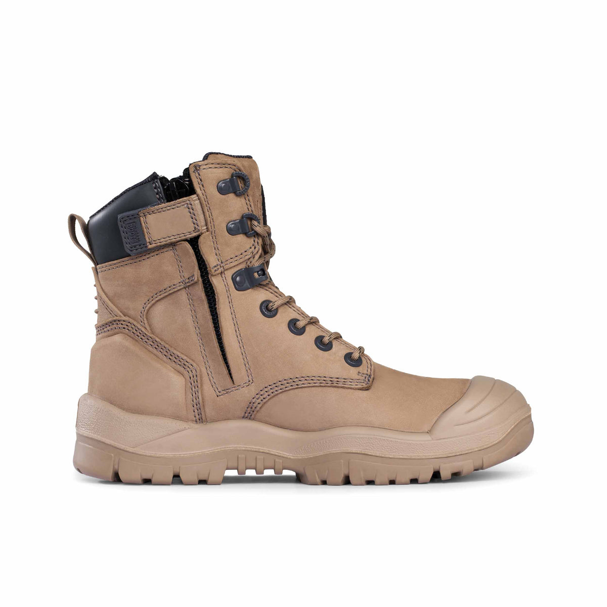 Side of Mongrel 561060 High Leg ZipSider Safety Boot in Stone