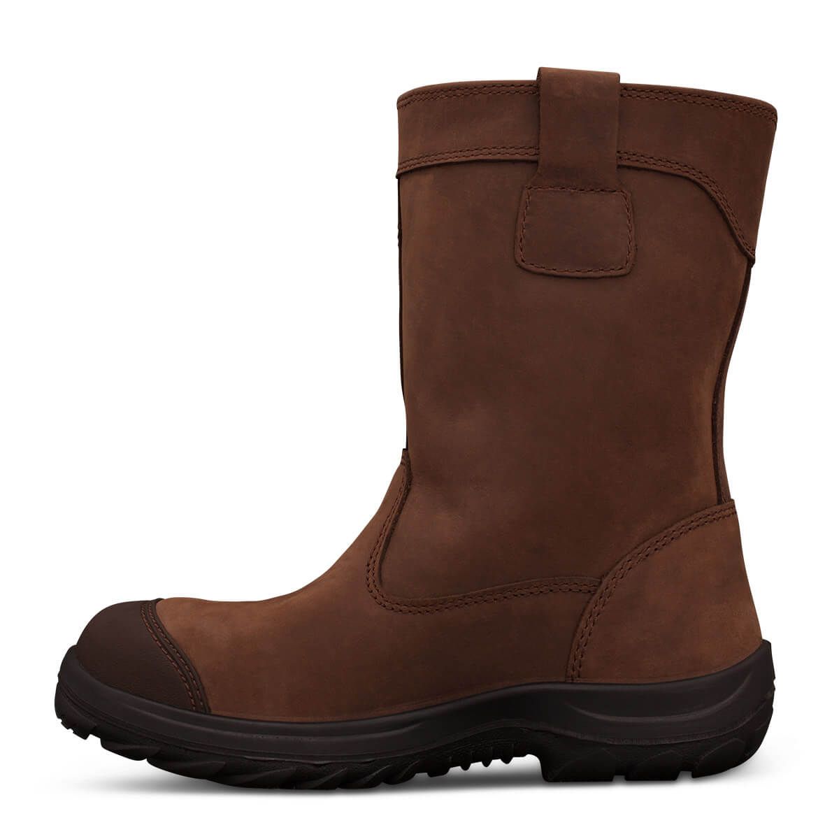 Inside view of Oliver Men's 34-692 Pull On Riggers Boot in Brown