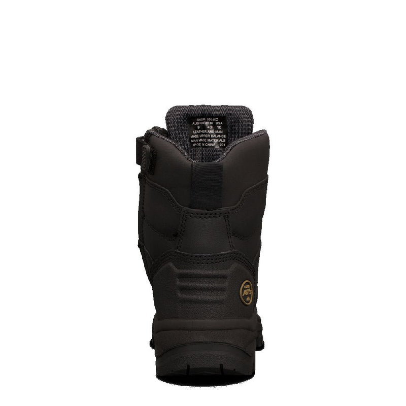 Back view of Oliver Men's AT 55-345Z Zip Sided Safety Boot in Black